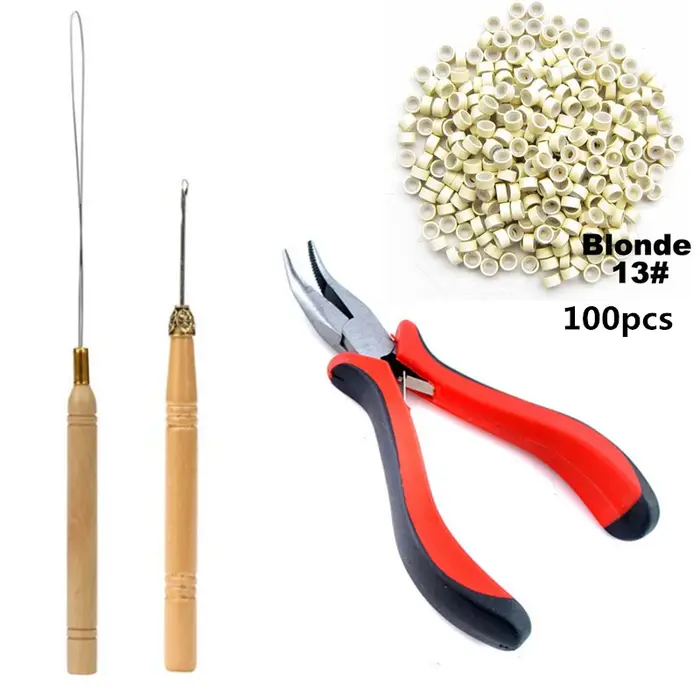 Kit d'outils d'extension de cheveux i-tip avec pince