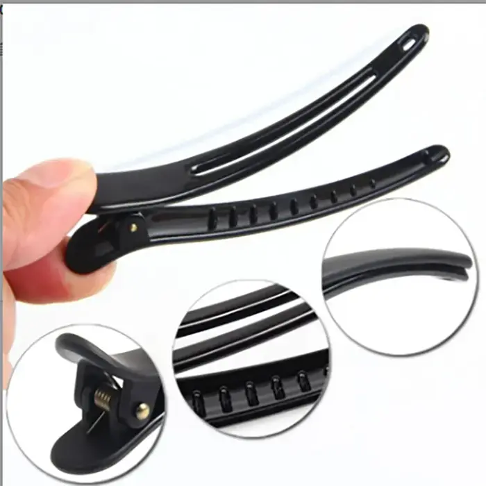 10 pièces/ensemble pince à bord en plastique épingle à cheveux accessoires grande taille 8CM