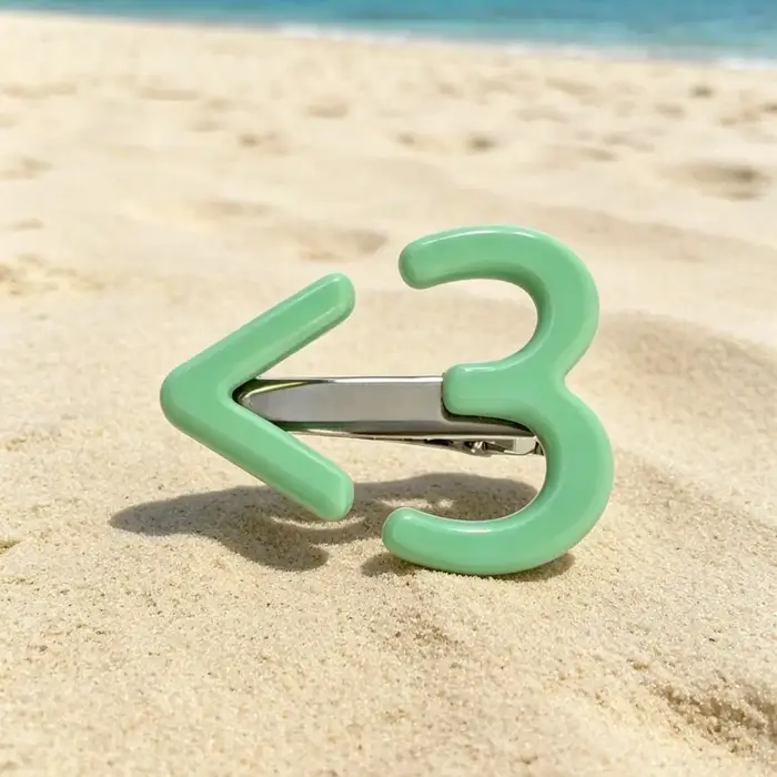 Barrettes Y2K d'été en forme de cœur créatives, pinces à cheveux tendance pour la plage, accessoires
