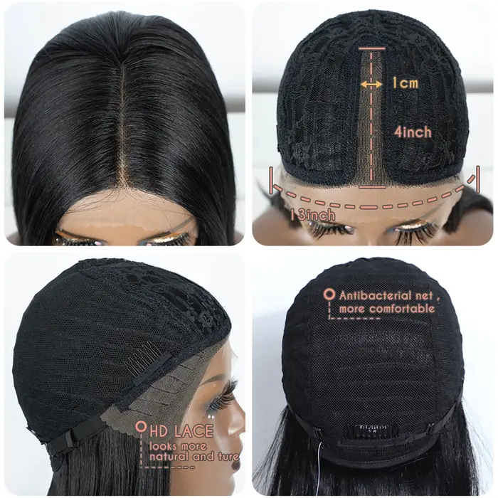 Perruque Lace Front Wig synthétique sans colle