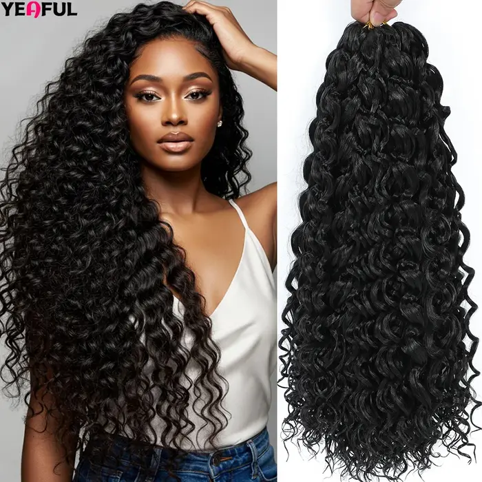 Extensions de cheveux au crochet ondulés style Beach Curl, 1 à 8 paquets, Cheveux au crochet GoGo Cu
