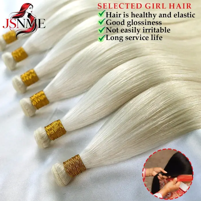 JSNME Genius Extensions de trame 100% trames de cheveux vraiment humains paquets coudre dans
