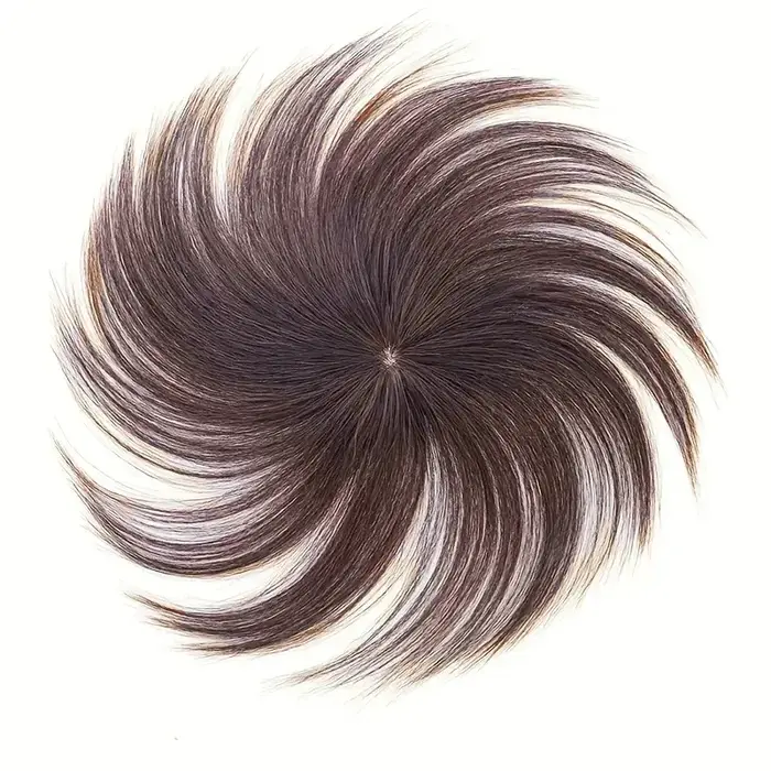 100% vrais cheveux humains Topper pour les femmes postiche brune droite pour le Volume léger remplacement