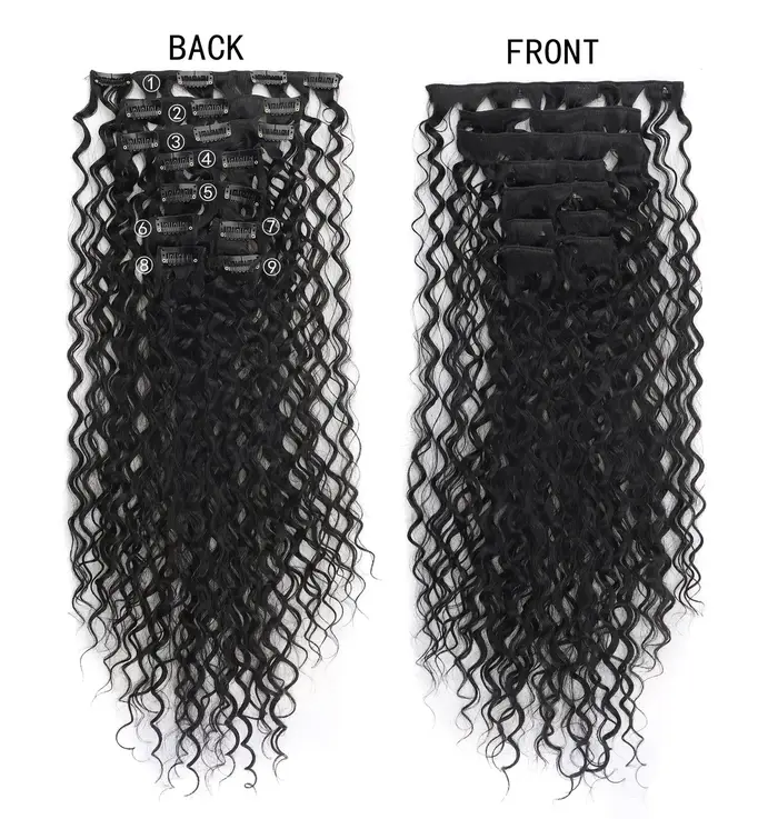 Extensions de cheveux synthétiques bouclés et épais