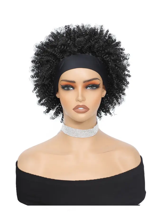 Perruque Synthétique Afro Bouclée et Torsadée