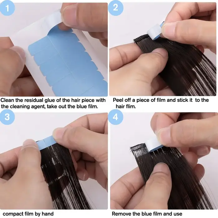 Bandes adhésives double face pour extensions de cheveux