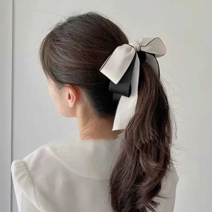 Lystrfac nouveau nœud Hairgrps cheveux griffe arc pinces