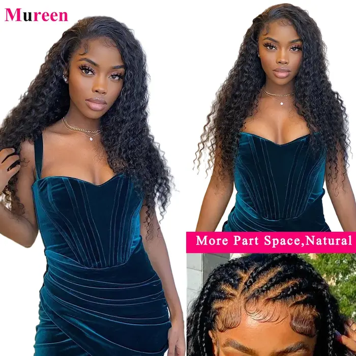 Perruques Lace Front Mureen Deep Wave 100% Cheveux Humains 13x6 Pré-Pluckées pour Femmes