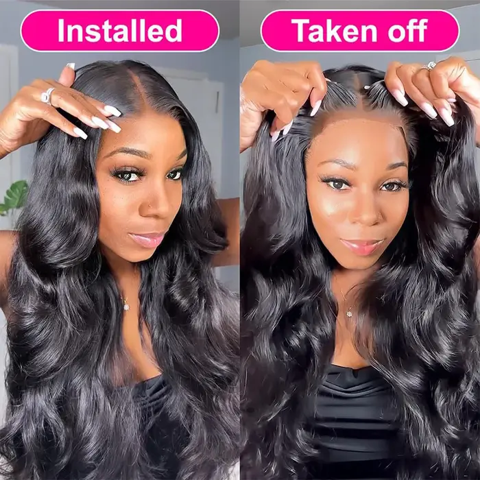 Perruque Lace Closure Wig Body Wave naturelle