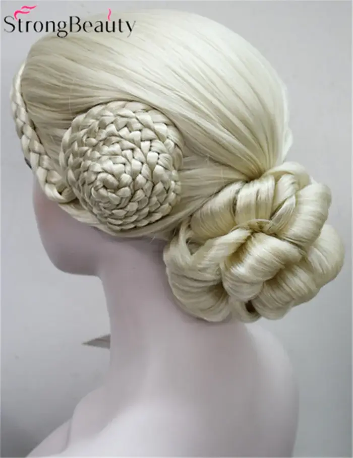 Perruque femme perruque synthétique Blonde et noire forte beauté