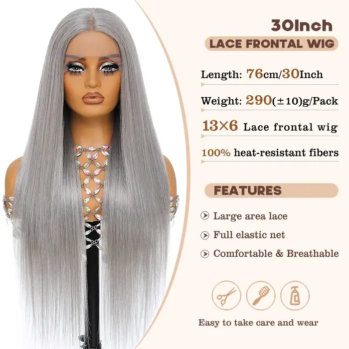 Perruque Lace Front Wig synthétique HD