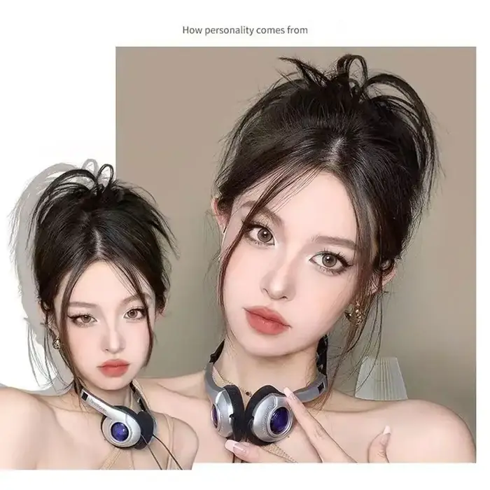 Perruque pince à cheveux moelleux naturel augmenter le Volume