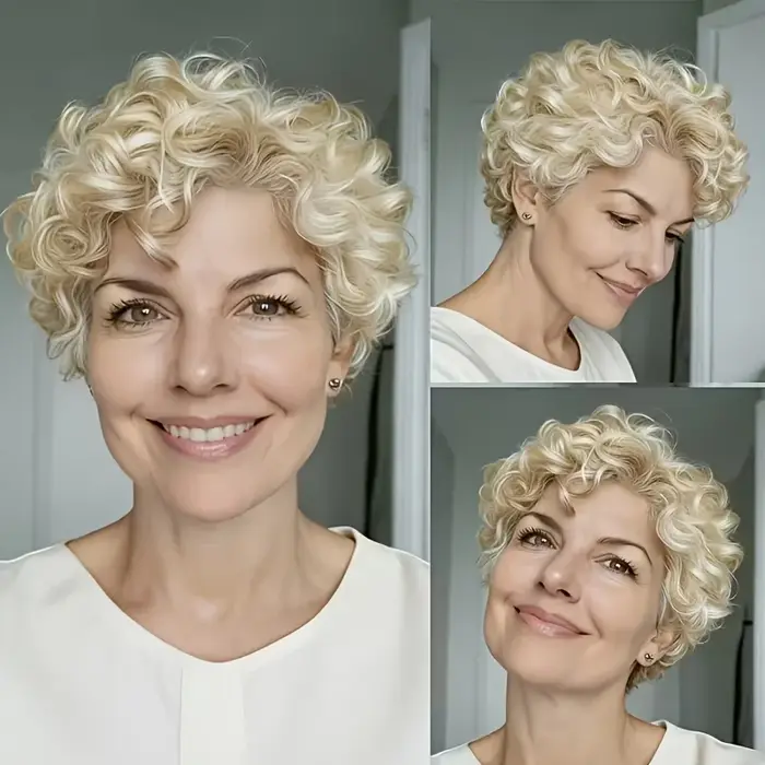 Perruques en cheveux humains blonds 613