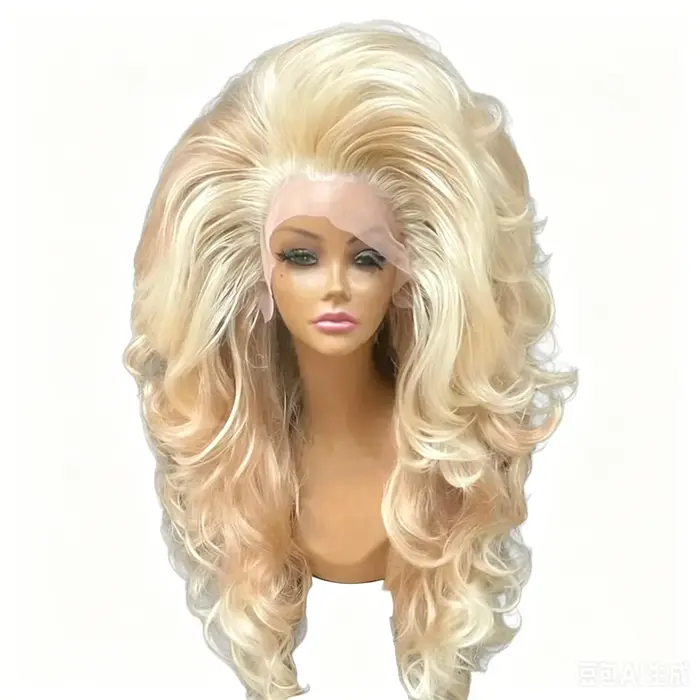 LAMIA Perruque Lace Front Blonde HD 13x4 pouces en dentelle transparente pour femme