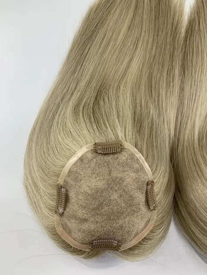 Topper de cheveux vierges Remy | Mono tissé à la main | Haute densité | Pas de perte de poils | Large gamme de couleurs