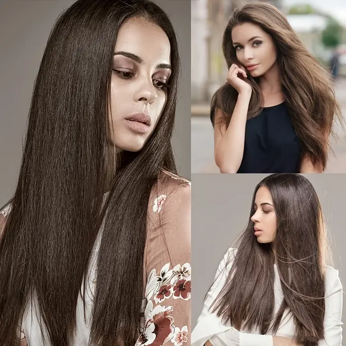 Extensions de cheveux synthétiques à clipser pour femmes et filles