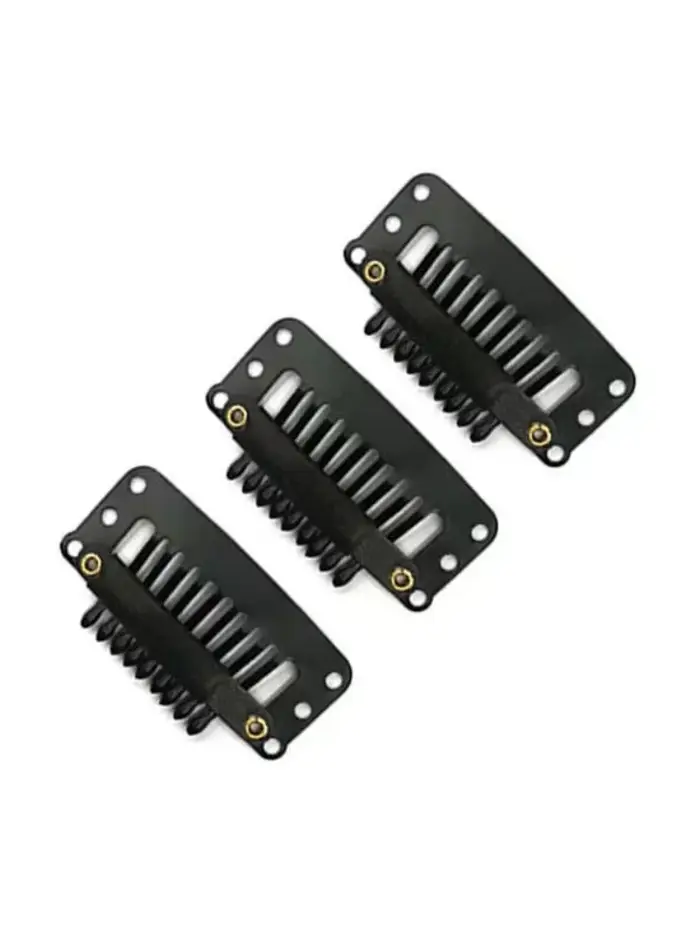 10-100 pièces Clips d'extension de cheveux outils de perruque 9 dents