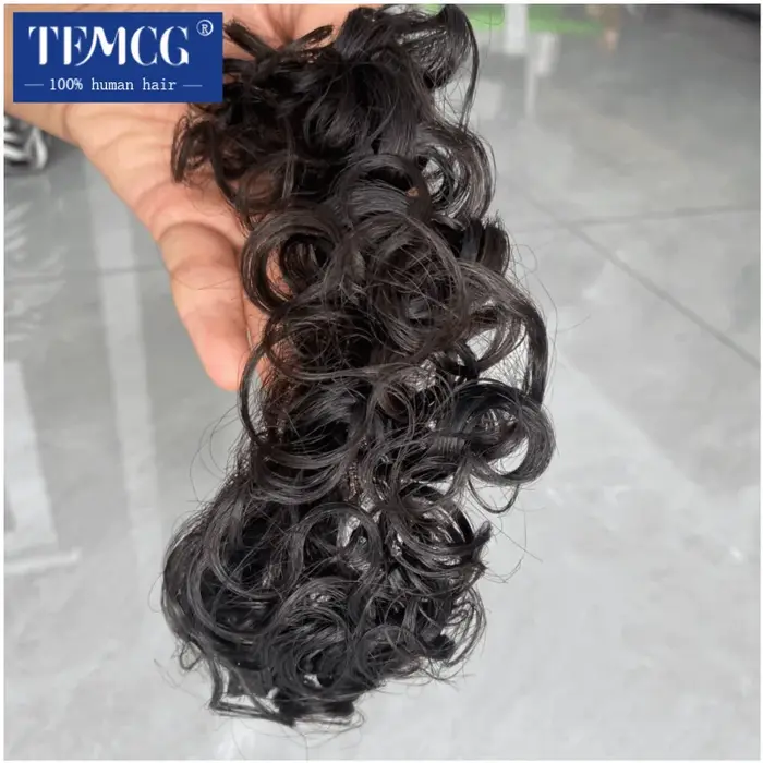 Cheveux bouclés réaliste avant délié 100% naturel