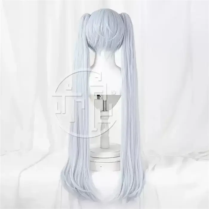 Déesse de la victoire: Nikke cendrillon verre princesse Cosplay perruque gris Double queue de cheval cheveux longs