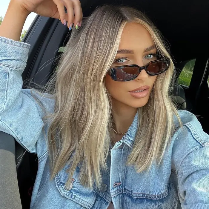 Perruque Lace Front Wig synthétique ondulée naturelle de 16 pouces