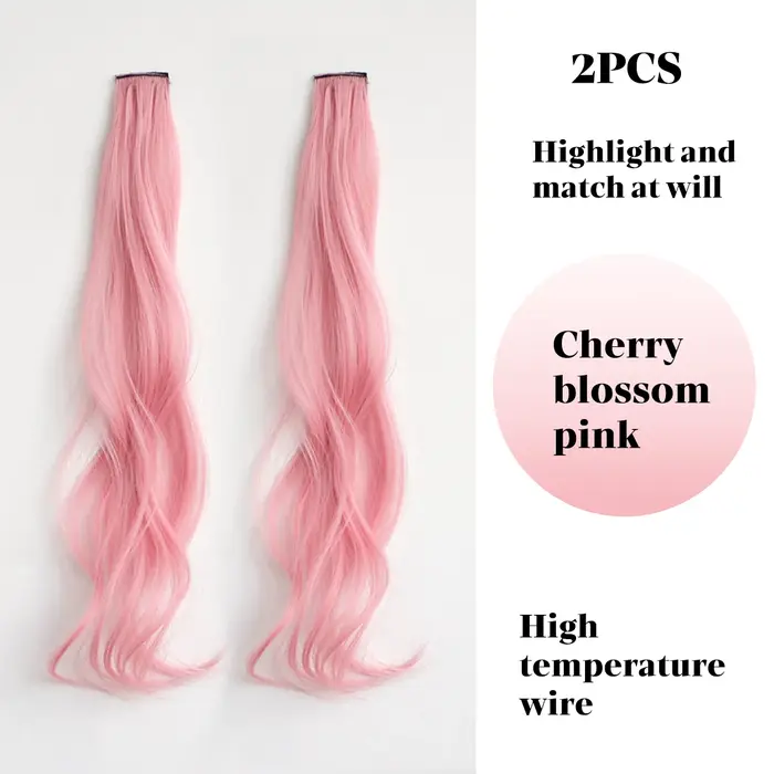 Perruque synthétique colorée à mèches bouclées pour femme, résistante à la chaleur, avec extensions 