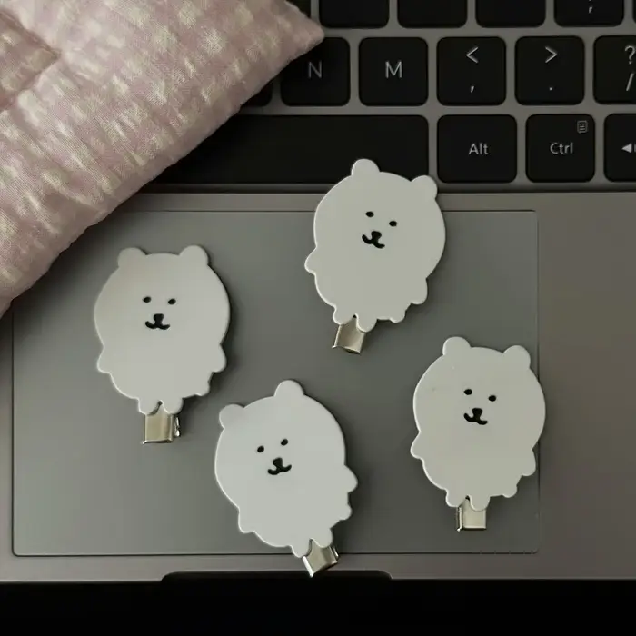 Pinces à cheveux ours en acrylique