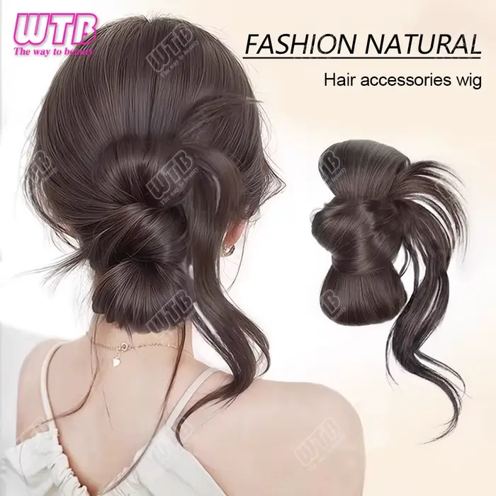 Accessoires pour cheveux synthétiques perruque femme poignée cheveux synthétiques chignon perruque a
