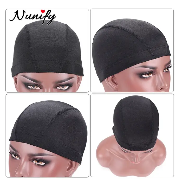 Nunify 1 pièces S M L vente en gros Spandex dôme casquette pour Bonnet Perruque noir filet à cheveux