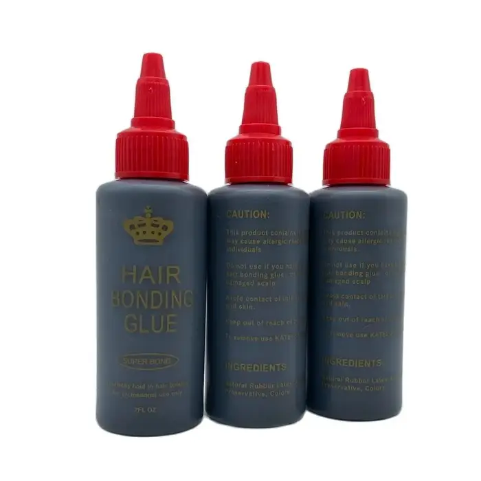 2 Oz 60 ml colle de liaison de trame de cheveux noirs
