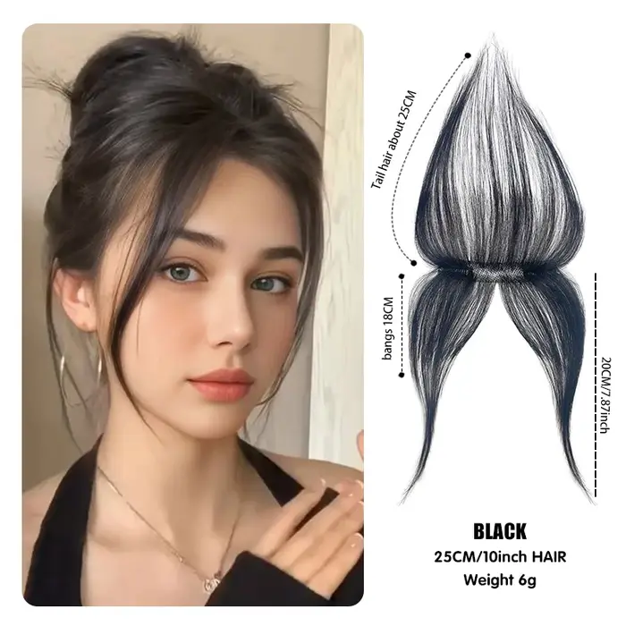 Franges frontales naturelles pour femmes, perruque frange française 3D, pièces de cheveux, pièce de 