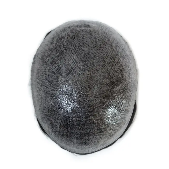 Prothèse capillaire masculine I SKIN 0.12-0.14mm en PU intégral avec nœuds, système de remplacement