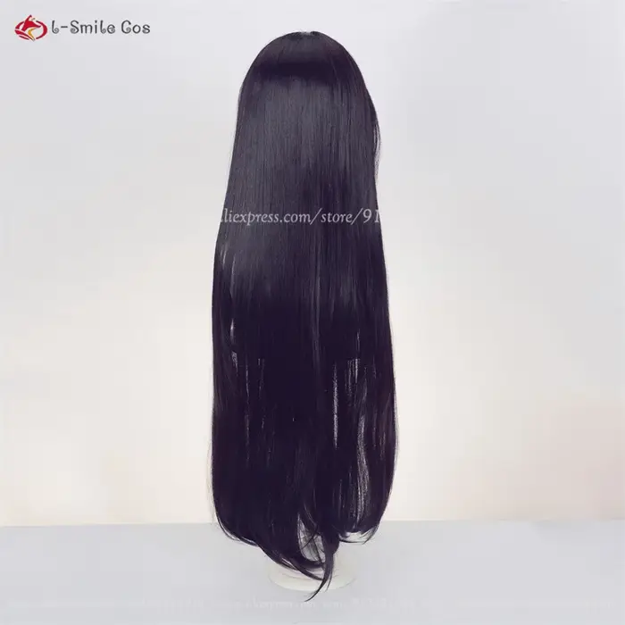 Waguri Kaoruko Perruque de Cosplay synthétique noire violette de 100cm pour femmes