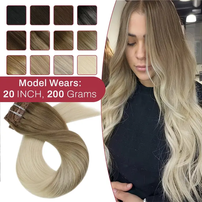 Moresoo pince dans les Extensions de cheveux 100% réel Remy