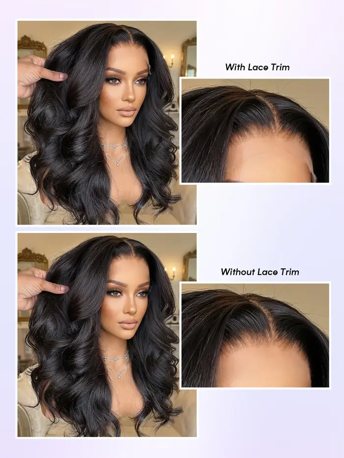 Perruque Lace Front en Cheveux Humains Mélangés et Synthétiques