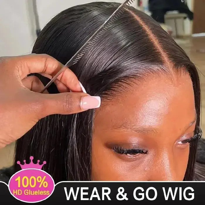 Perruque sans colle 40 pouces ultra-lisse 13x4 13x6 5x5, prête à porter pour débutantes, sans colle, avec bande élastique pour femmes, densité 250%