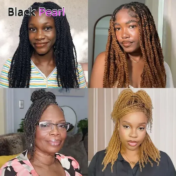Extensions de cheveux humains afro crépus en vrac gris sel noir naturel/marron/gris-léger pour tresser