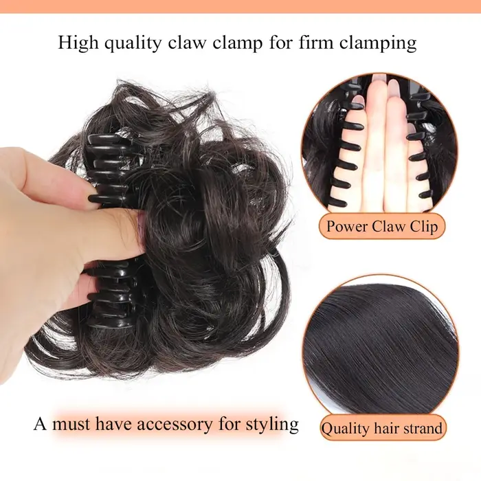 Chignon synthétique à griffes pour femmes