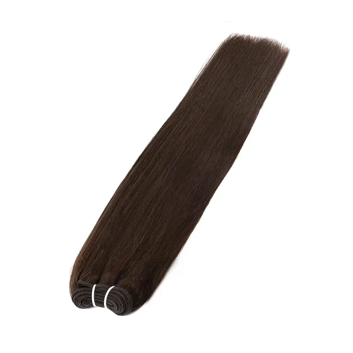 Tissage en lot brésilien naturel Remy européen lisse, Extensions de trame cousues, brun blond, 14 à 