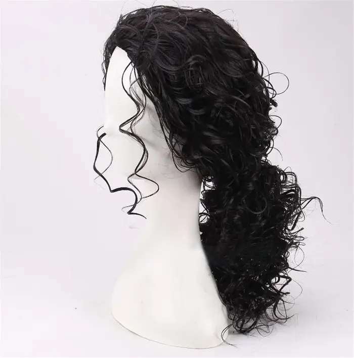 Perruque de Cosplay noire de Michael Jackson