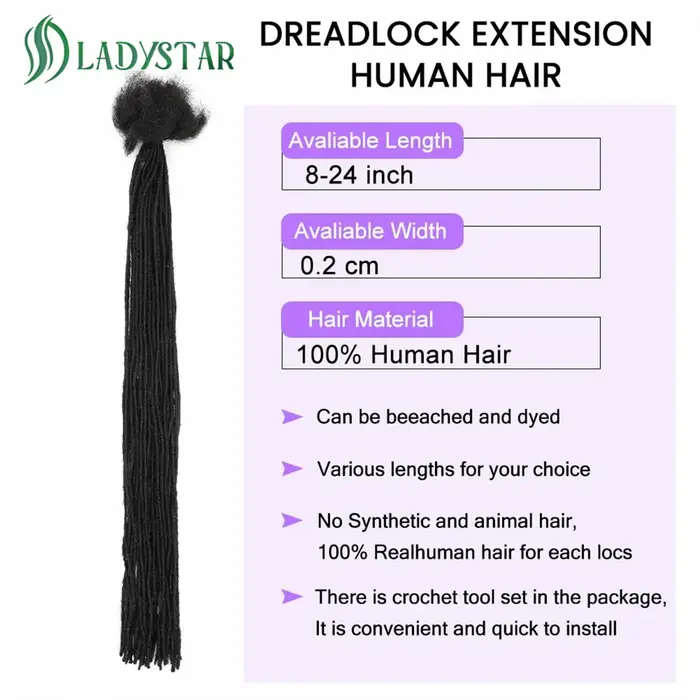 Extensions Loc cheveux humains 0.2cm épaisseur 8 pouces 30 brins