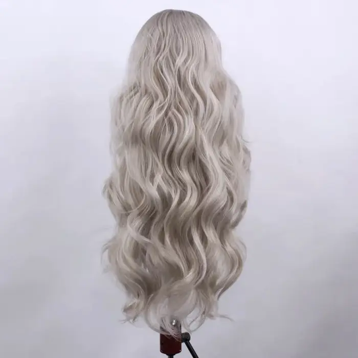 AIMEYA – perruque Lace Front Wig synthétique Body Wave longue