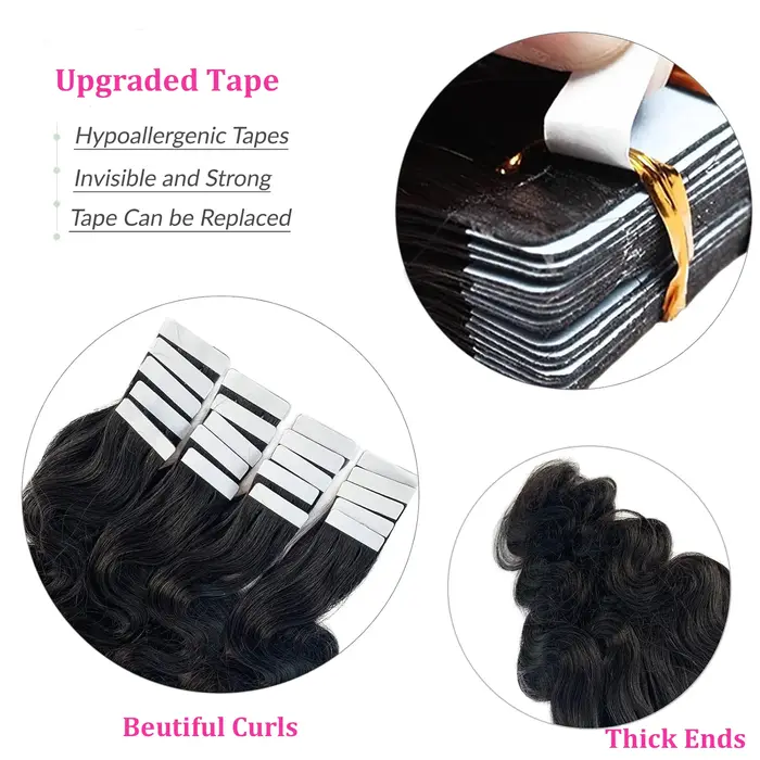 Extensions de cheveux naturels Remy Body Wave