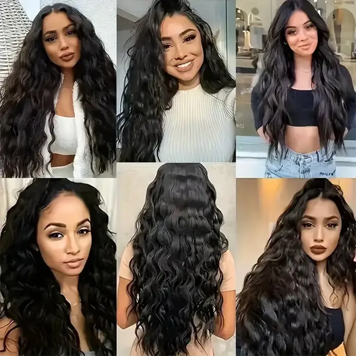 Tissage en lot brésilien naturel ondulé et humide