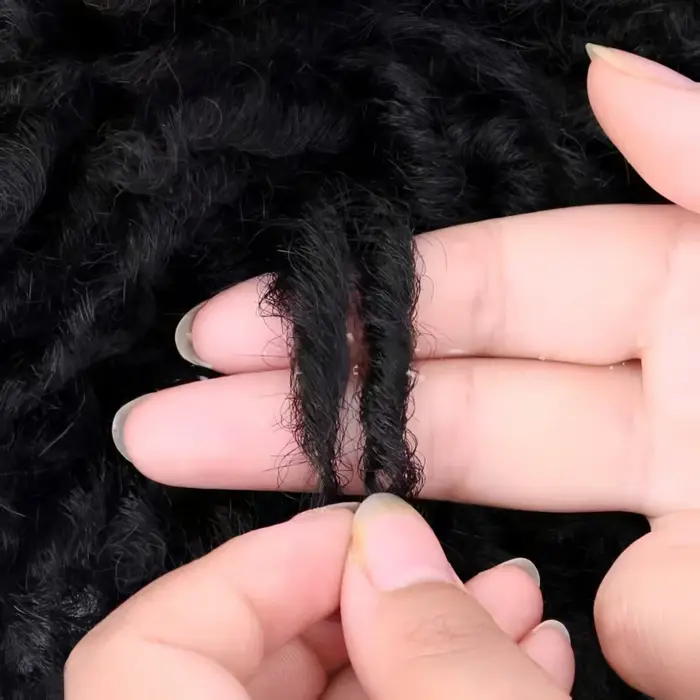 Perruque toupet courte Dreadlock avec Clips