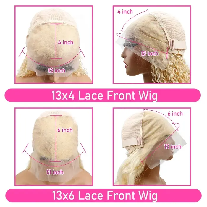 Perruques en cheveux humains brésiliens 13x6 HD transparentes, avec dentelle frontale complète, coul