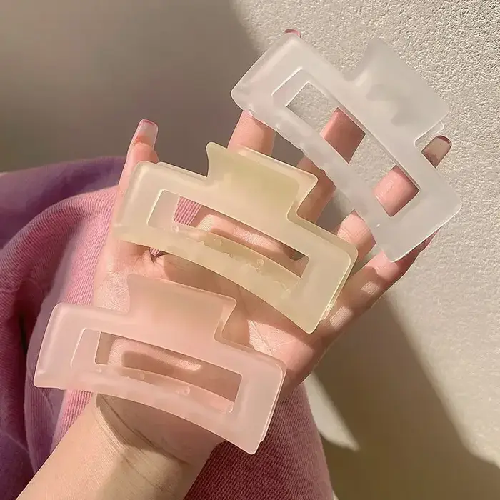 Pince à cheveux en plastique Transparent pour femmes et filles