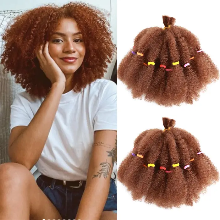 Afro crépus Marley tressage printemps torsion Crochet cheveux Extensions en vrac Faux Locs naturel noir Ombre tresses synthétiques pour les femmes