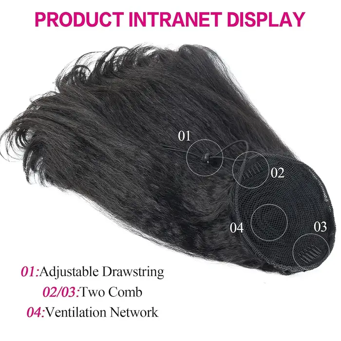 Extension de queue de cheval droite Yaki pour femmes Dahlia