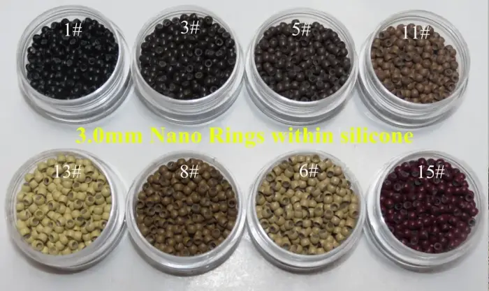 Nano hair-perles pour Extensions de cheveux en Silicone