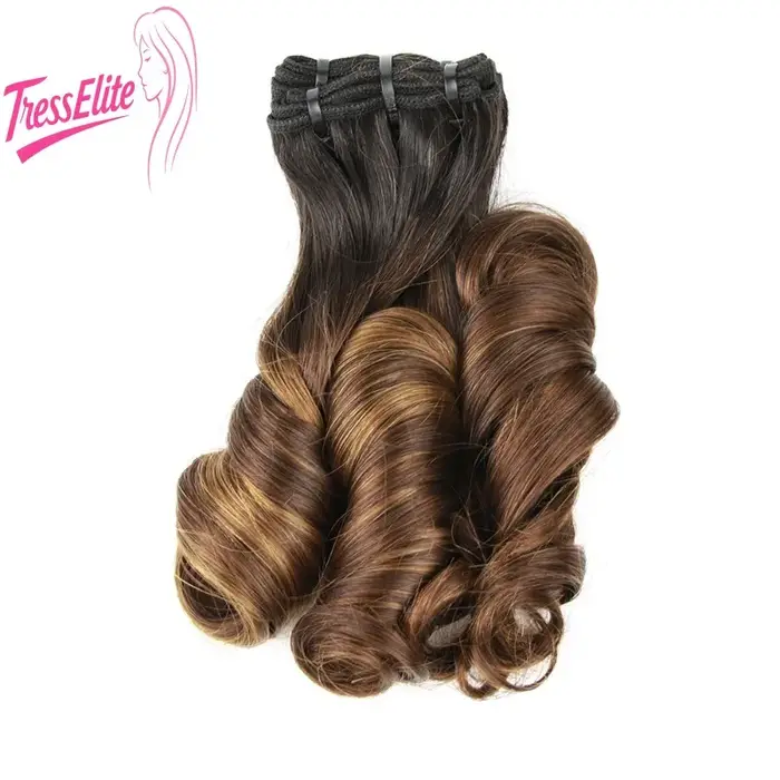 Rideau de cheveux bouclés africains Premium printemps bouclés 4/30 cheveux humains brésilien vierge